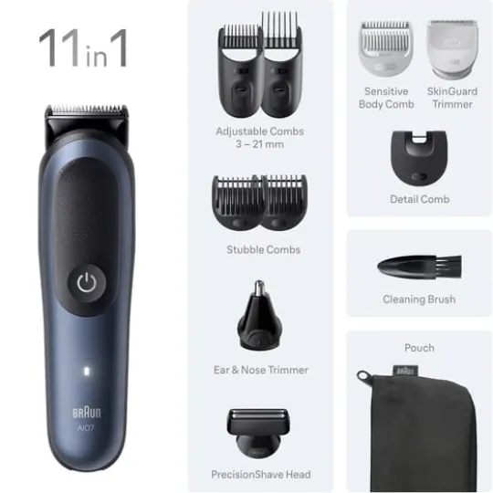 Braun All-in-One Series 7 11-in-1 Grooming Kit AIO7540 Blå