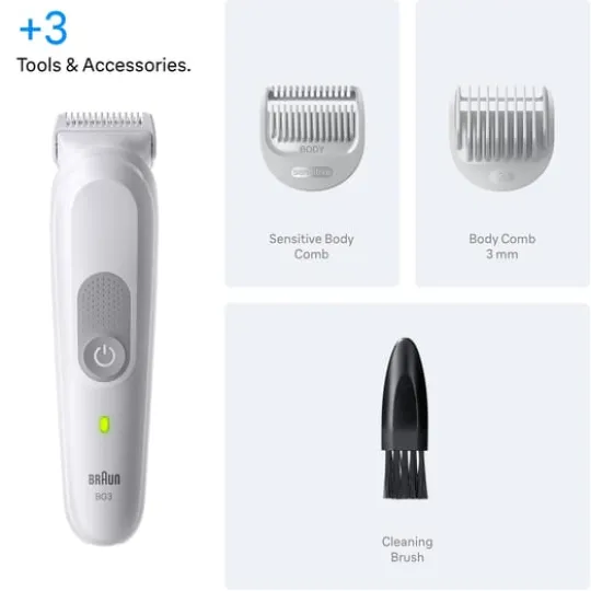 Braun Body Groomer Series 3 +3 Stylingverktyg BG3530 Grå