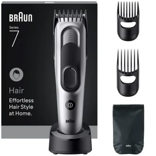Braun Hårklippare Series 7 +5 Stylingverktyg HC7590 Grå