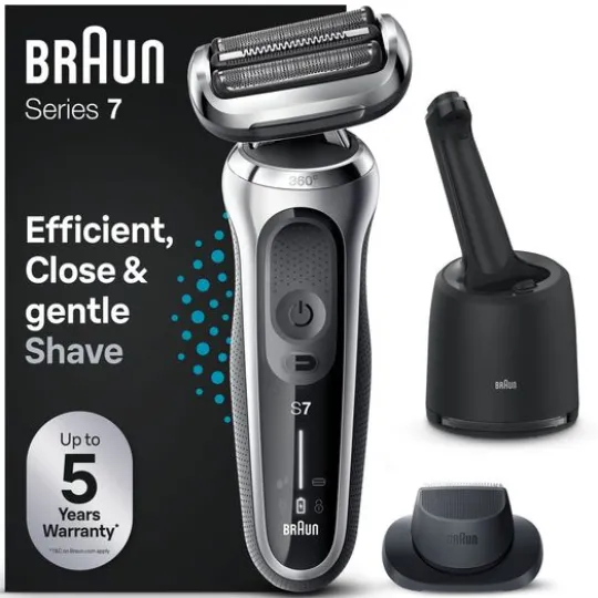 Braun Series 7 71-S7200cc Rakapparat med Precisionstrimmer Smartcare-Center Silver