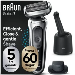 Braun Series 7 71-S7200cc Rakapparat med Precisionstrimmer Smartcare-Center Silver