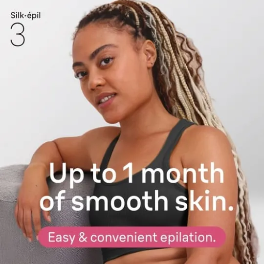Braun Silk·épil 3 Epilator med sladd 3-031 Rosa