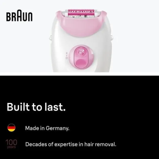 Braun Silk·épil 3 Epilator med sladd 3-000 Rosa