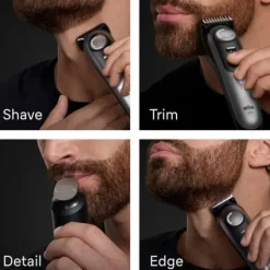 Braun Skäggtrimmer Series 9 +7 Barberarverktyg BT9520 Krom