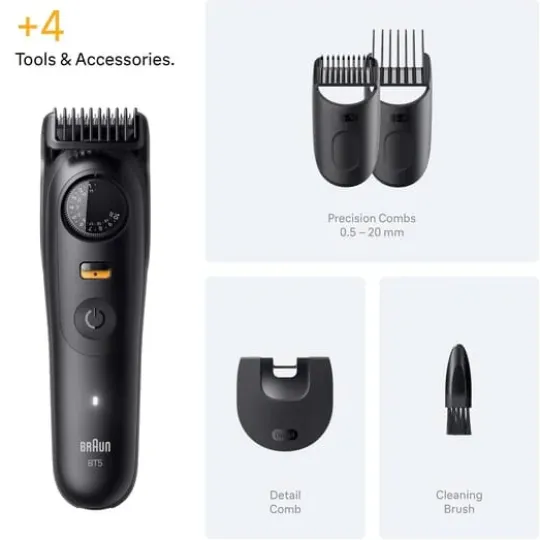 Braun Skäggtrimmer Series 5 +4 Stylingverktyg BT5520 Svart