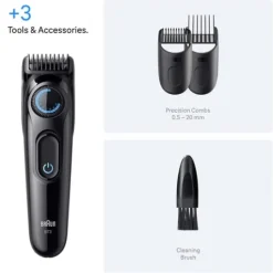 Braun Skäggtrimmer Serie 3 +3 Stylingverktyg BT3520 Svart