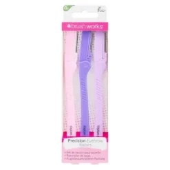 Brushworks Precision Eyebrow Razor 3-pack