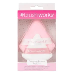 Brushworks Triangular Powder Puff Duo 2 st
