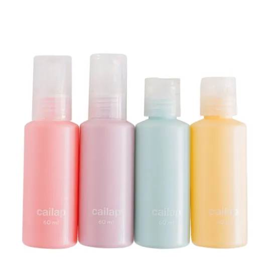 Cailap Reseförpackning Flaska Olika Färger 60 ml 4 st