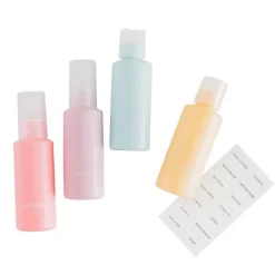 Cailap Reseförpackning Flaska Olika Färger 60 ml 4 st