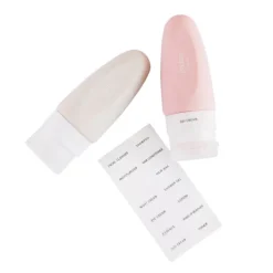 Cailap Reseförpackning Flaska Silikon Grå och Rosa 60 ml 2 st