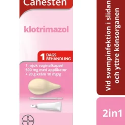 Canesten 500 g Vaginalkapsel mjuk + 20 g Vaginalkräm 1 %