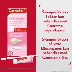 Canesten 500 g Vaginalkapsel mjuk + 20 g Vaginalkräm 1 %