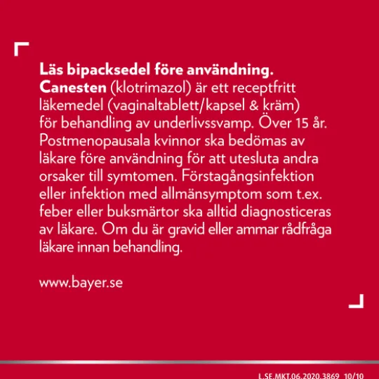 Canesten 1 Vaginaltablett 500 mg + 20 g kräm 1%