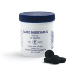 Carbo medicinalis, tablett 250 mg 75 st