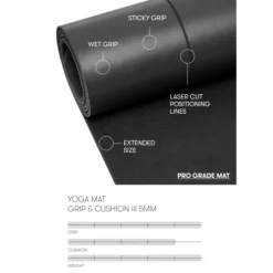Casall Yoga Mat Grip & Cushion III Black 5 mm