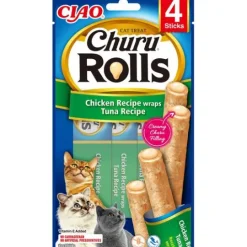 Churu Cat Rolls Chicken and Tuna Wrap 4 st