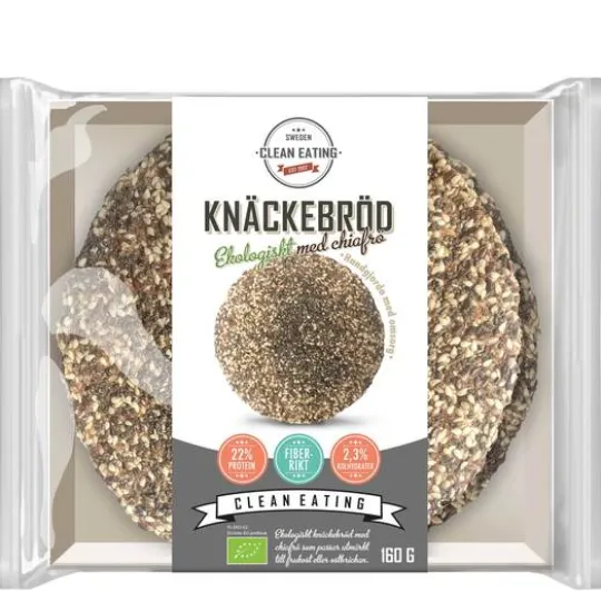 Clean Eating Chia Knäckebröd Eko 160 g
