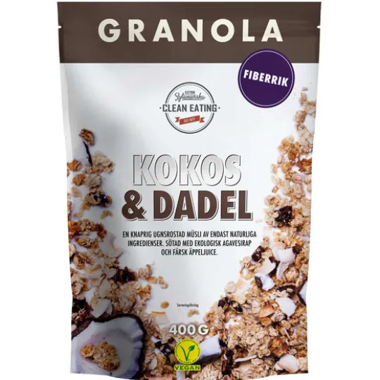 Clean Eating Granola Kokos & Dadel 400 g