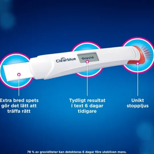 Clearblue Digitalt Ultratidigt Graviditetstest 10mIU/ml 2 st