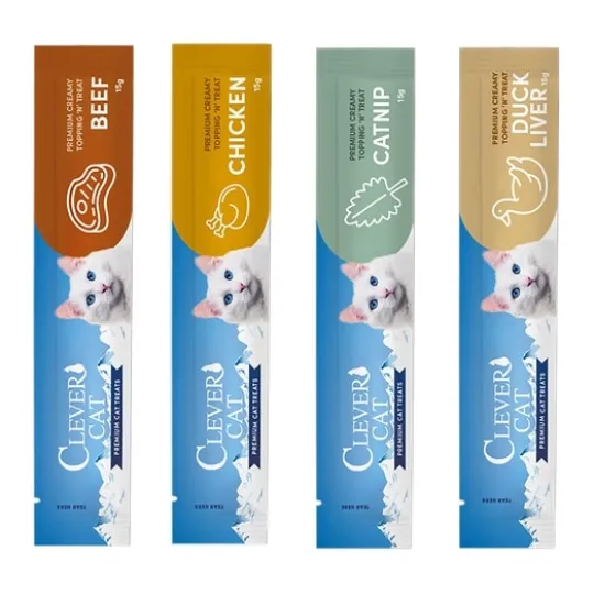 Clever Cat Creamy Mixed Flavours 4 x 15 g