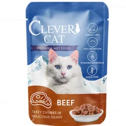 Clever Cat Pouches Beef 12 x 85 g