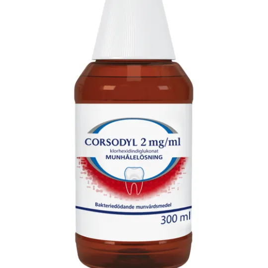 Corsodyl munhålelösning 2 mg/ml, 300 ml