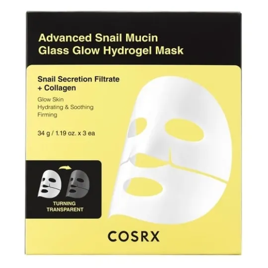 COSRX Advanced Snail Mucin Glass Glow Hydrogel Mask 3 st