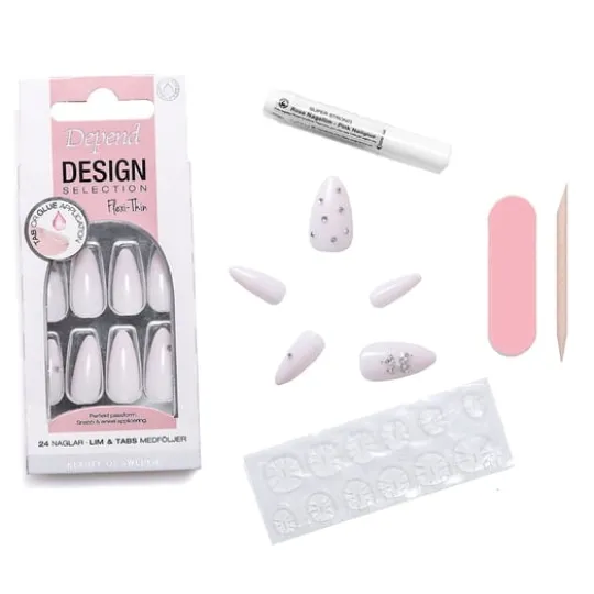 Depend Design Selection Pink Ivory Almond 24 st