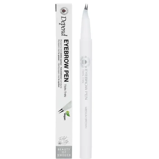 Depend Eyebrow Pen Twin Thin Mediumbrown 0,55 g