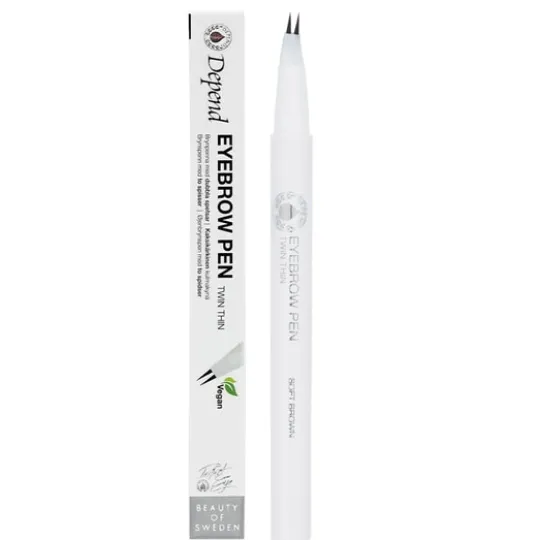 Depend Eyebrow Pen Twin Thin Softbrown 0,55 g