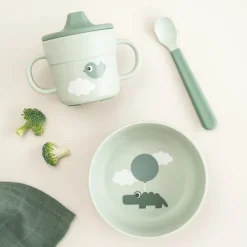 Done by Deer Foodie First Meal Set Happy Clouds Green