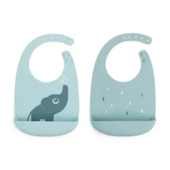 Done by Deer Haklapp Silikon Elphee Blue 2-pack