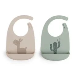Done by Deer Haklapp Silikon Lalee Sand/Green 2-pack