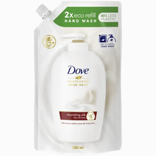 Dove Tvål Refill Silk 500 ml