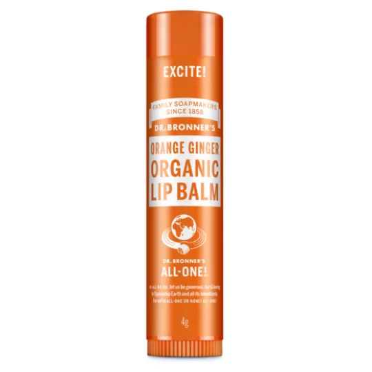 Dr. Bronner's Organic Lip Balm Orange-Ginger 4 g