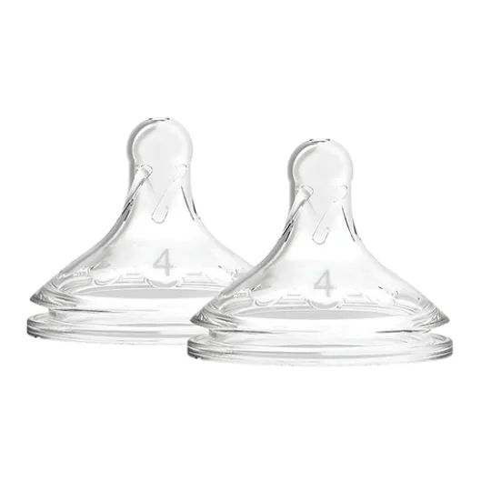 Dr Brown Level 4 Wide-Neck Silicone Options + Nipple 2-pack