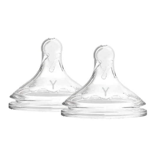 Dr Brown Y-Cut Wide-Neck Silicone Options + Nipple 2-pack