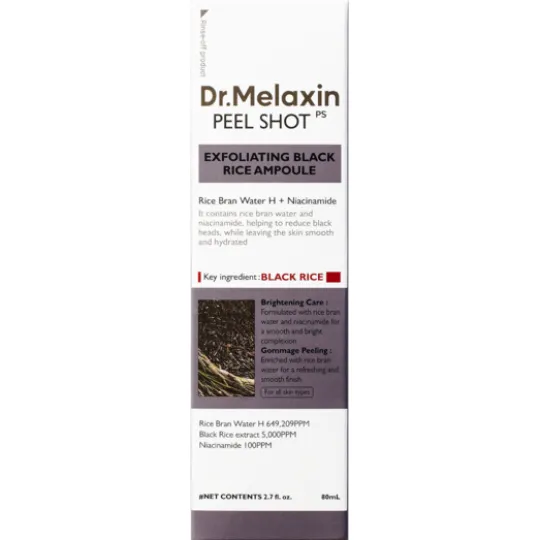 Dr.Melaxin Peel Shot Exfoliating Black Rice Ampoule 80 ml