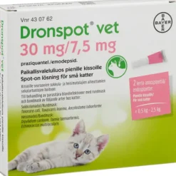 Dronspot Vet 30 mg/7,5 mg Spot-On för Små Katter 2 x 0,35 ml