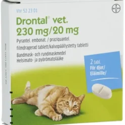 Drontal Vet 230 mg/20 mg tablett 2 st