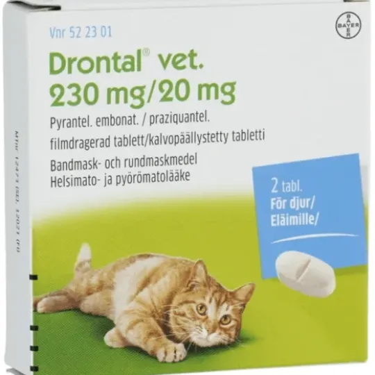Drontal Vet 230 mg/20 mg tablett 2 st