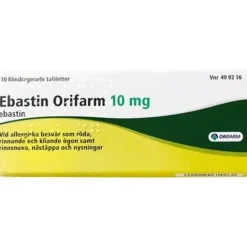 Ebastin Orifarm, filmdragerad tablett 10 mg 10 st