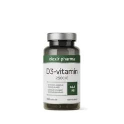 Elexir Pharma D3-vitamin 2500IE 180 kapslar
