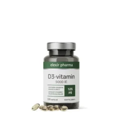 Elexir Pharma D3-Vitamin 5000IE 120 kapslar