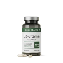 Elexir Pharma D3-vitamin Vegansk 4000 IE 100 kapslar
