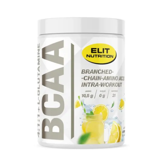 Elit Nutrition BCAA 4:1:1 + L-glutamine med Elektrolyter Citrus 400 g