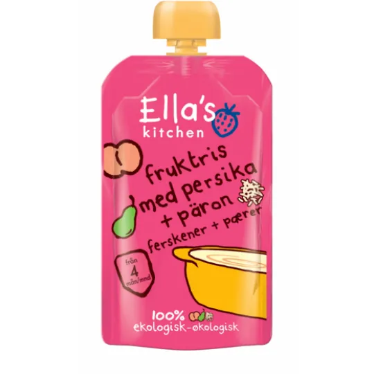 Ella's Kitchen Fruktris Persika Päron 120 g