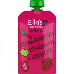 Ella's Kitchen Puré Jordgubbar Rabarber Äpple 120 g