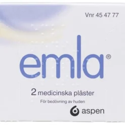 EMLA Medicinskt Plåster 25 mg/25 mg 2 st